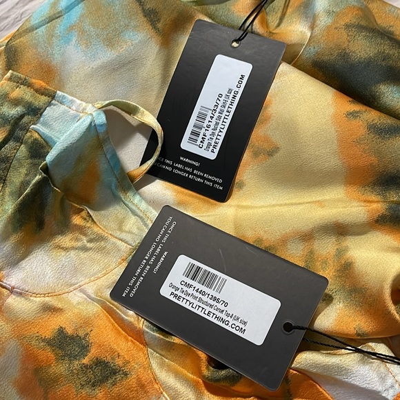 Orange tie dye corset top and midi skirt set - Picture 5 of 5